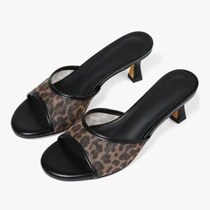 Women’s Leopard Print Kitten Heels New